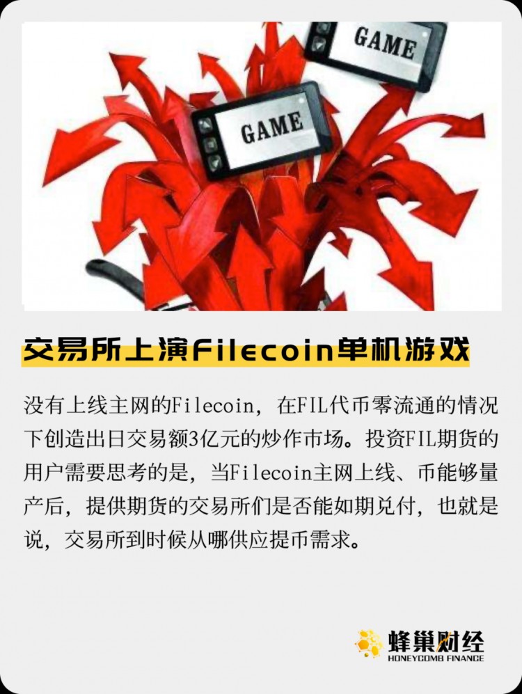 Filecoin單機(jī)游戲在交易所上演:風(fēng)險(xiǎn)問題仍然不容忽視